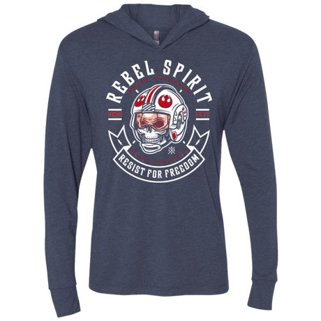 T-Shirts Vintage Navy / X-Small Rebel Since 1977 Triblend Long Sleeve Hoodie Tee