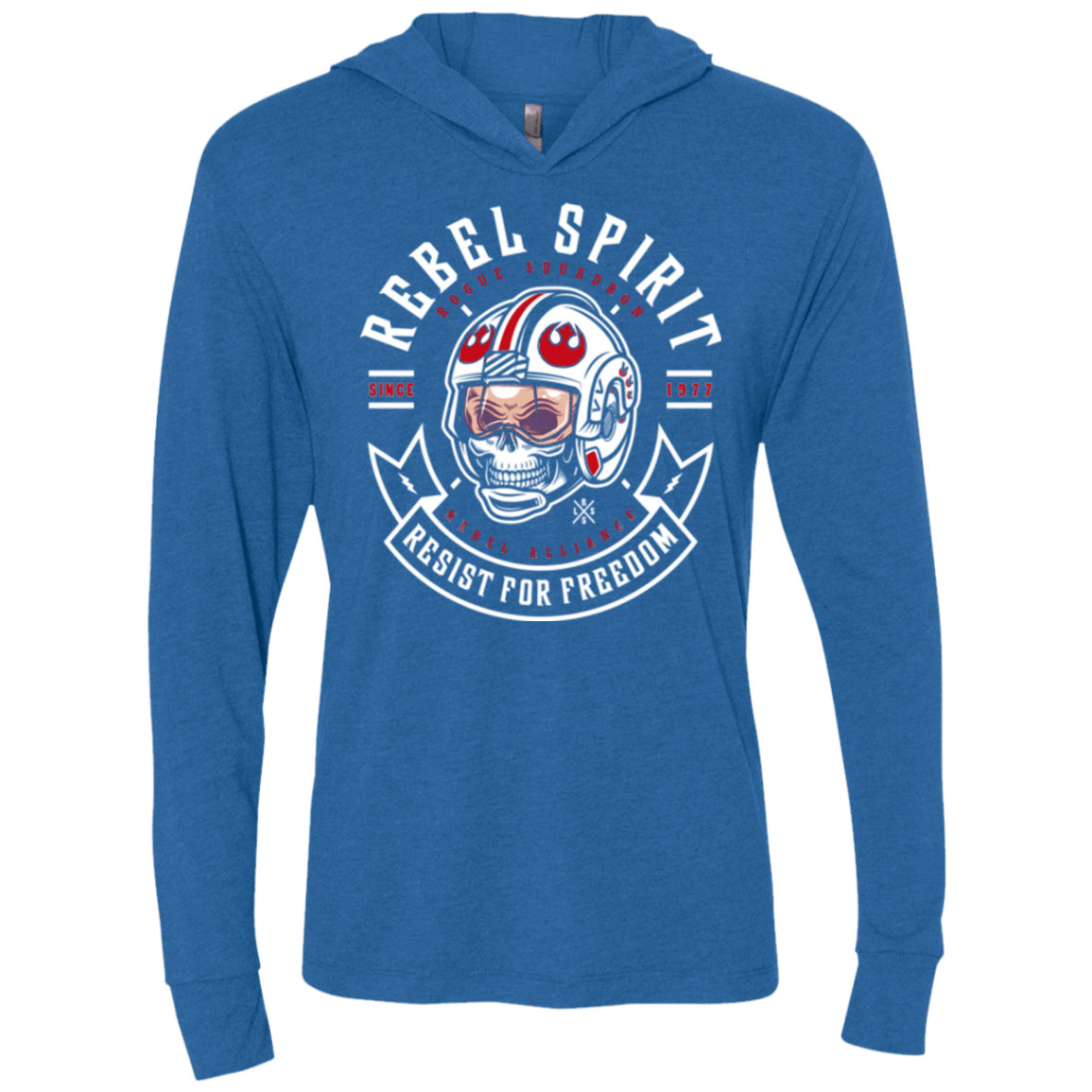 T-Shirts Vintage Royal / X-Small Rebel Since 1977 Triblend Long Sleeve Hoodie Tee