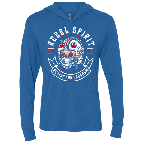 T-Shirts Vintage Royal / X-Small Rebel Since 1977 Triblend Long Sleeve Hoodie Tee