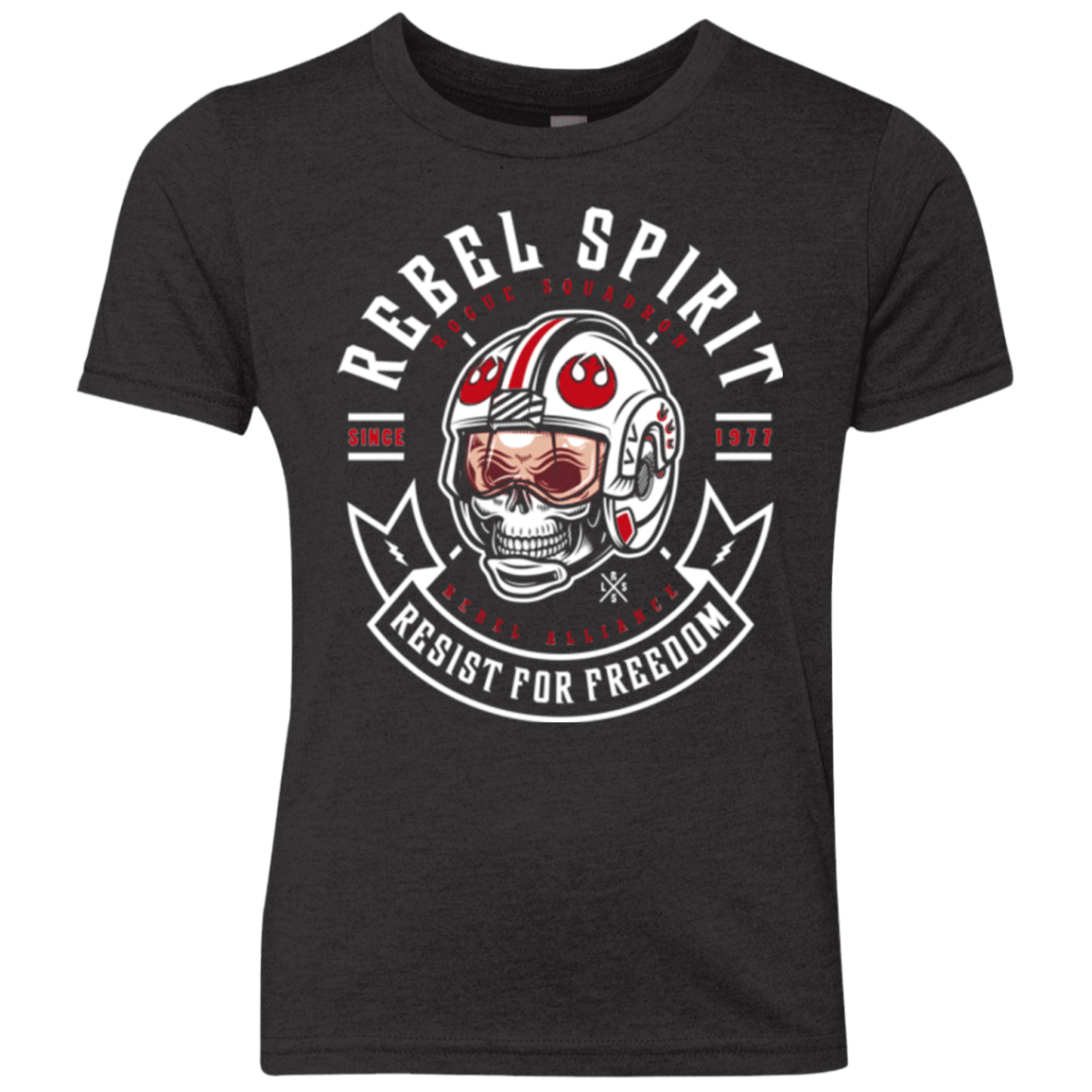 T-Shirts Vintage Black / YXS Rebel Since 1977 Youth Triblend T-Shirt