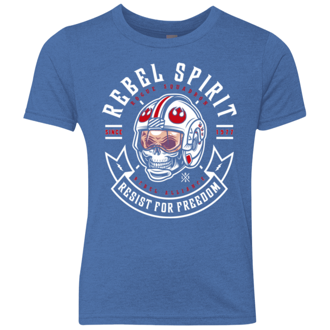 T-Shirts Vintage Royal / YXS Rebel Since 1977 Youth Triblend T-Shirt
