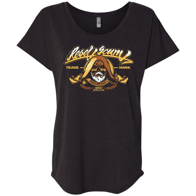 T-Shirts Vintage Black / X-Small Rebel Trade Mark Triblend Dolman Sleeve