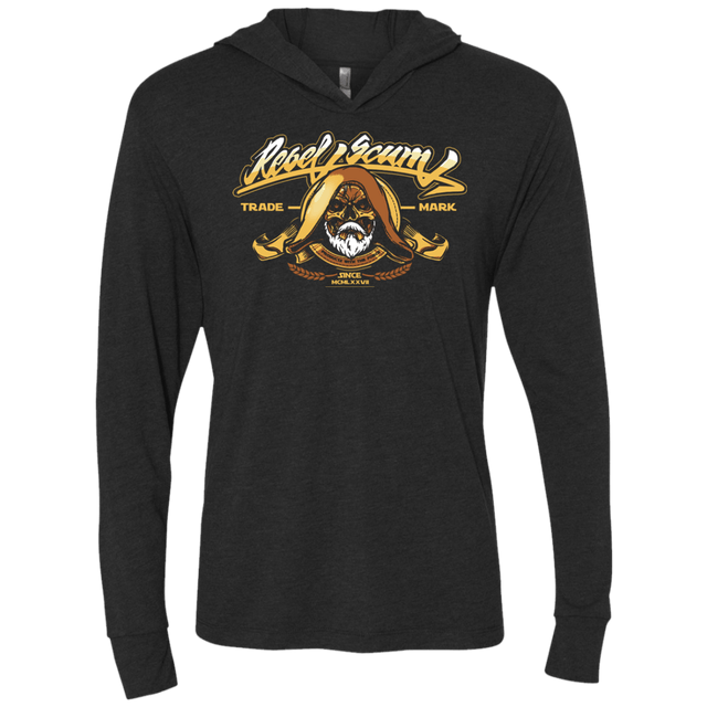 T-Shirts Vintage Black / X-Small Rebel Trade Mark Triblend Long Sleeve Hoodie Tee