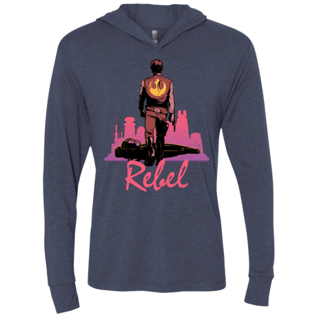 T-Shirts Vintage Navy / X-Small Rebel Triblend Long Sleeve Hoodie Tee