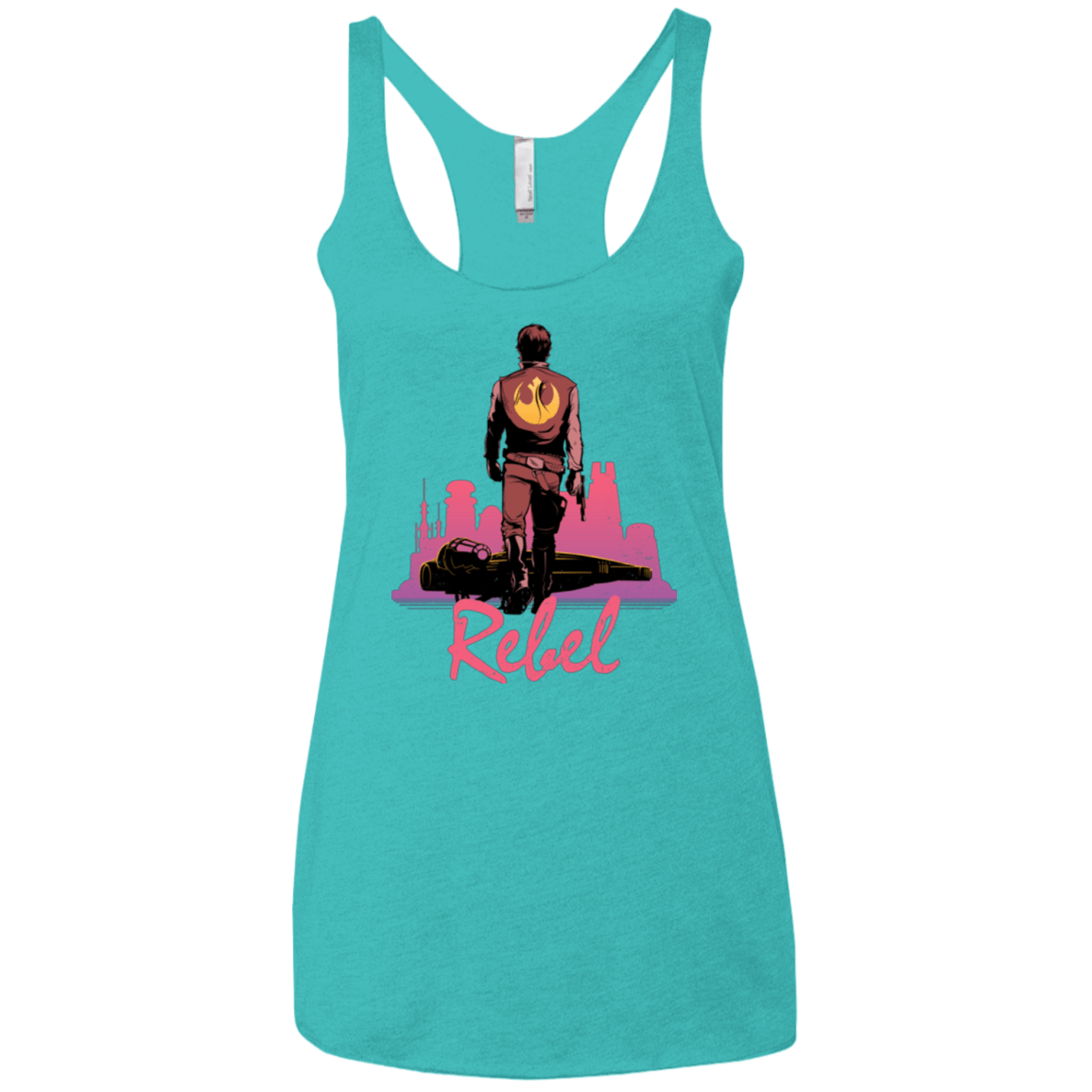 T-Shirts Tahiti Blue / X-Small Rebel Women's Triblend Racerback Tank