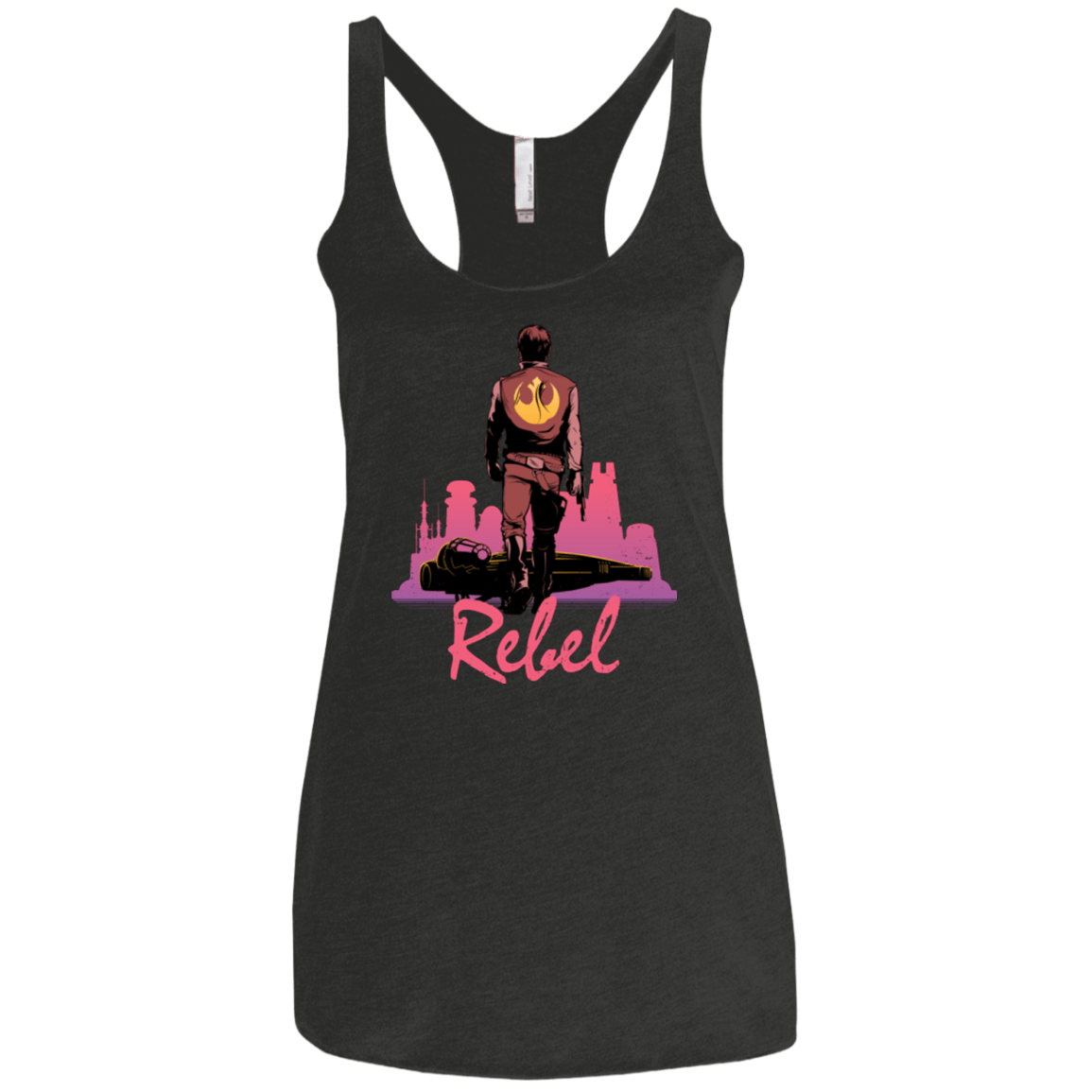 T-Shirts Vintage Black / X-Small Rebel Women's Triblend Racerback Tank