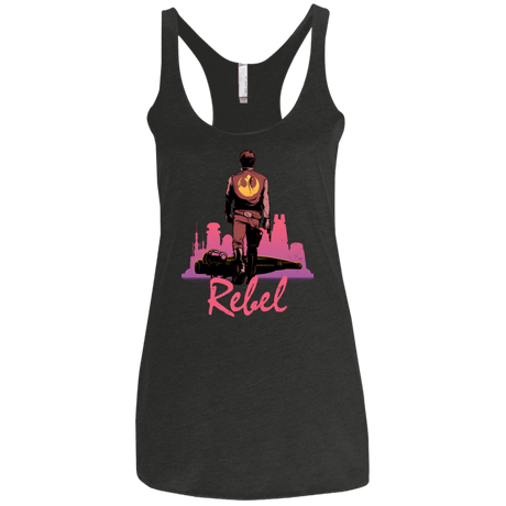 T-Shirts Vintage Black / X-Small Rebel Women's Triblend Racerback Tank