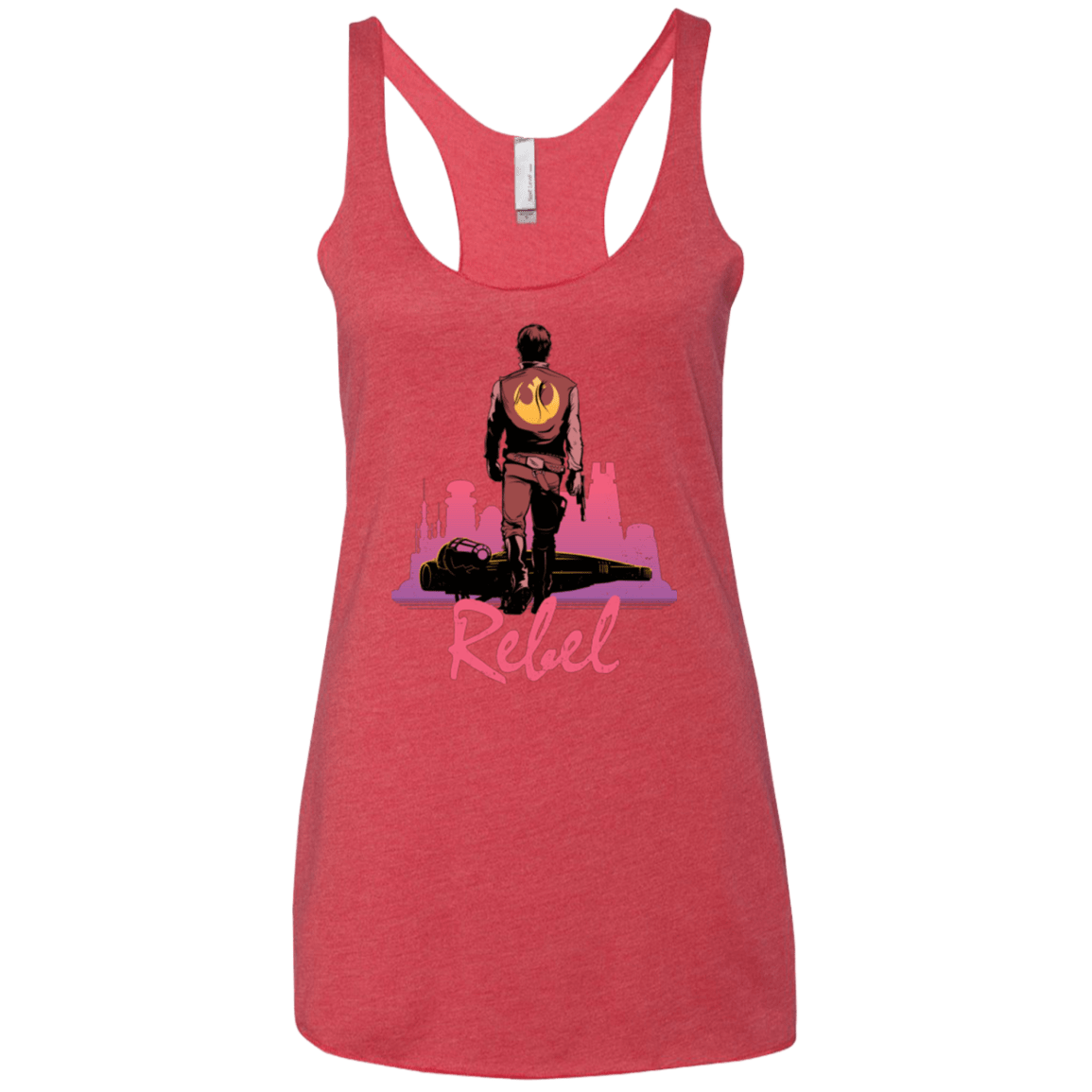 T-Shirts Vintage Red / X-Small Rebel Women's Triblend Racerback Tank