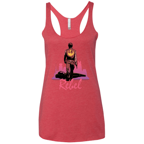 T-Shirts Vintage Red / X-Small Rebel Women's Triblend Racerback Tank