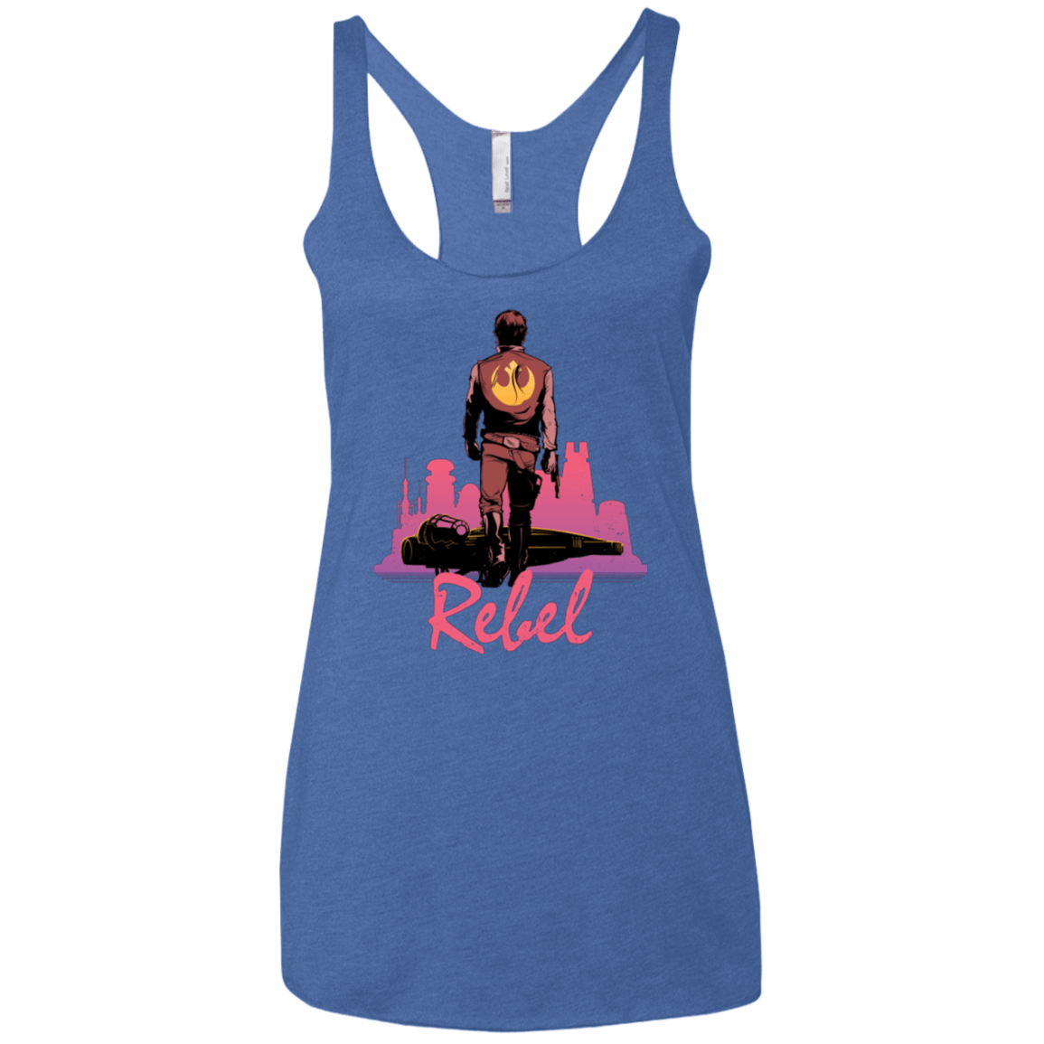 T-Shirts Vintage Royal / X-Small Rebel Women's Triblend Racerback Tank