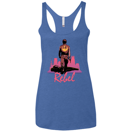 T-Shirts Vintage Royal / X-Small Rebel Women's Triblend Racerback Tank