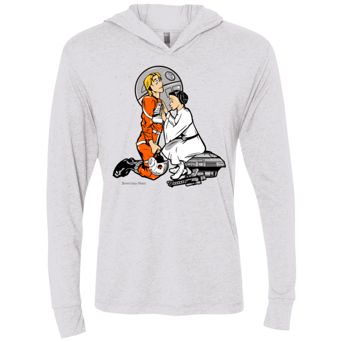 T-Shirts Heather White / X-Small Rebellon Hero Triblend Long Sleeve Hoodie Tee