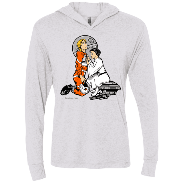 T-Shirts Heather White / X-Small Rebellon Hero Triblend Long Sleeve Hoodie Tee