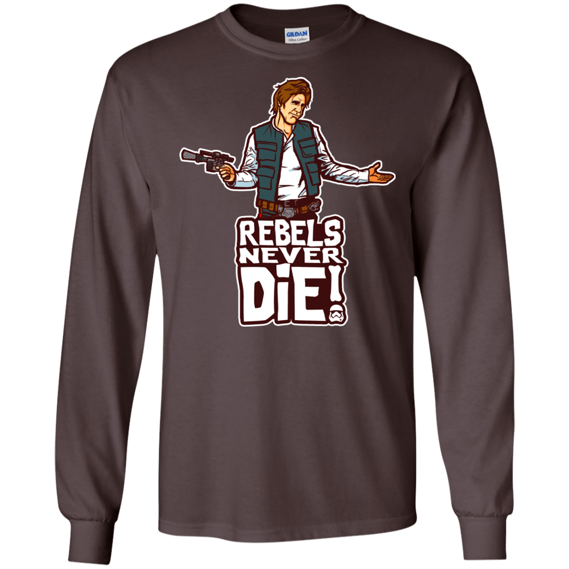 T-Shirts Dark Chocolate / S Rebels Never Die Men's Long Sleeve T-Shirt