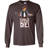 T-Shirts Dark Chocolate / S Rebels Never Die Men's Long Sleeve T-Shirt