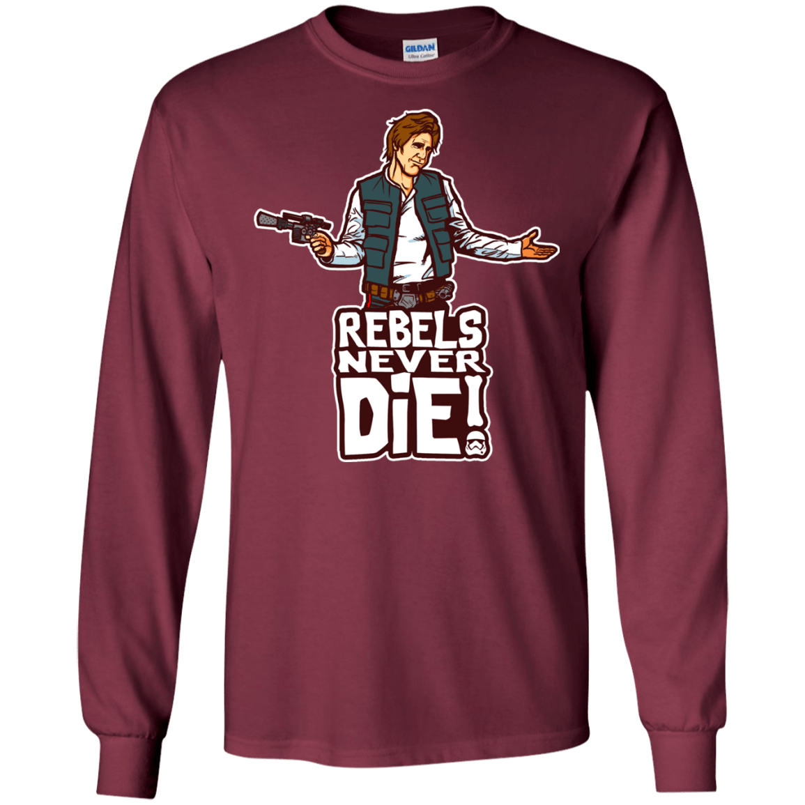 T-Shirts Maroon / S Rebels Never Die Men's Long Sleeve T-Shirt