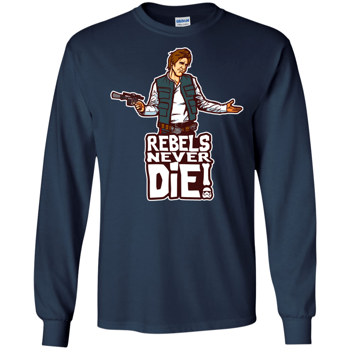 T-Shirts Navy / S Rebels Never Die Men's Long Sleeve T-Shirt