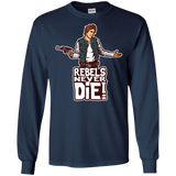 T-Shirts Navy / S Rebels Never Die Men's Long Sleeve T-Shirt