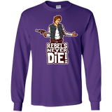 T-Shirts Purple / S Rebels Never Die Men's Long Sleeve T-Shirt