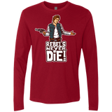 T-Shirts Cardinal / S Rebels Never Die Men's Premium Long Sleeve