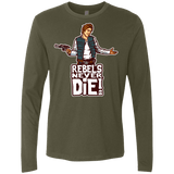 T-Shirts Military Green / S Rebels Never Die Men's Premium Long Sleeve