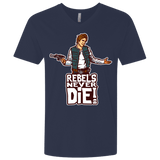 T-Shirts Midnight Navy / X-Small Rebels Never Die Men's Premium V-Neck