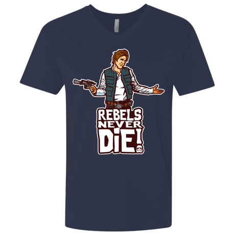 T-Shirts Midnight Navy / X-Small Rebels Never Die Men's Premium V-Neck