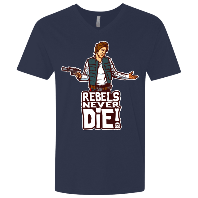 T-Shirts Midnight Navy / X-Small Rebels Never Die Men's Premium V-Neck