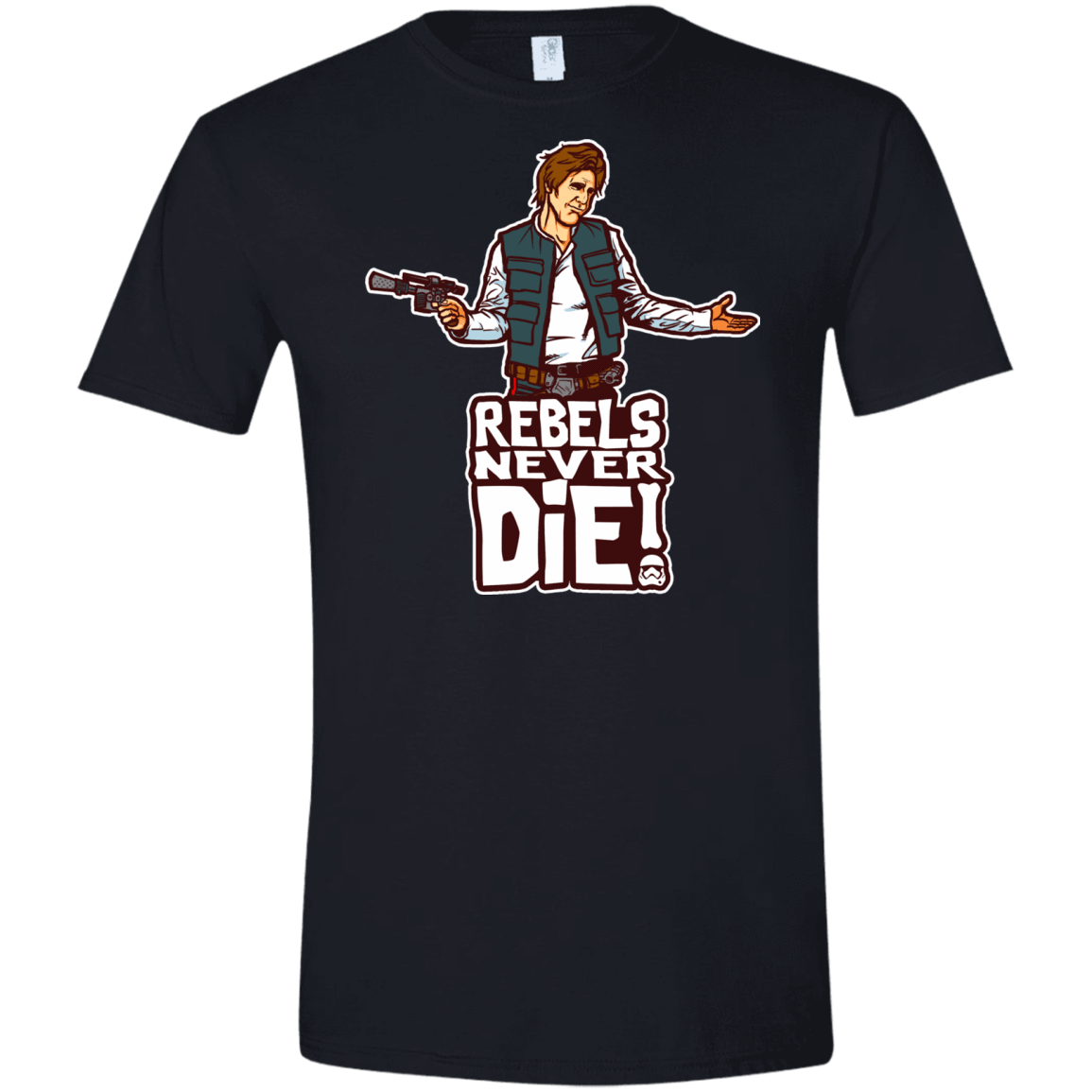 T-Shirts Black / X-Small Rebels Never Die Men's Semi-Fitted Softstyle
