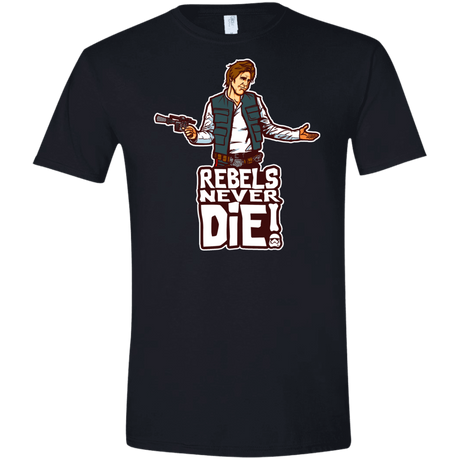 T-Shirts Black / X-Small Rebels Never Die Men's Semi-Fitted Softstyle