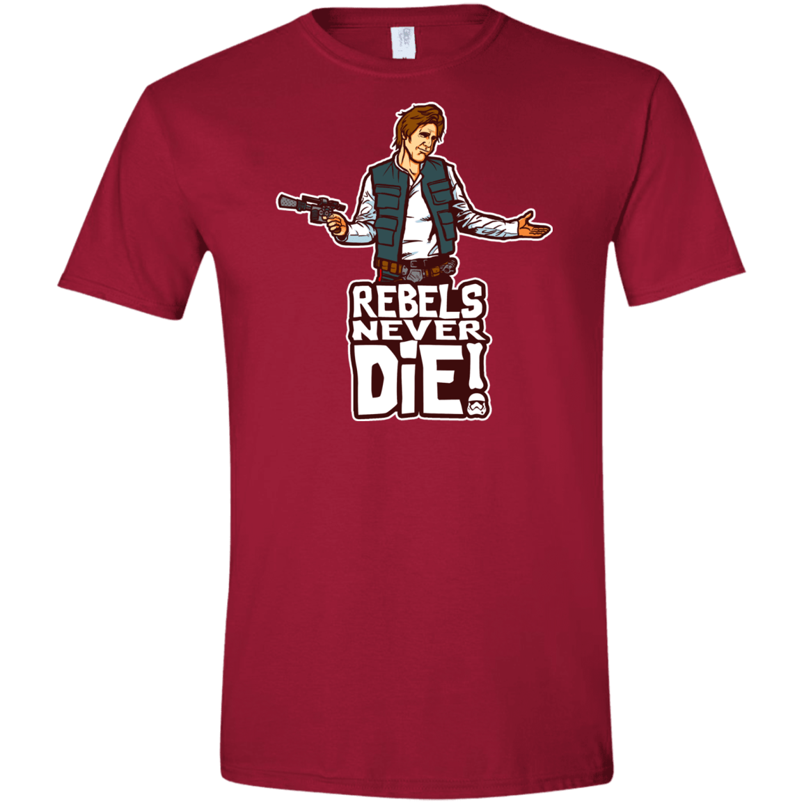 T-Shirts Cardinal Red / S Rebels Never Die Men's Semi-Fitted Softstyle