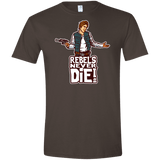 T-Shirts Dark Chocolate / S Rebels Never Die Men's Semi-Fitted Softstyle