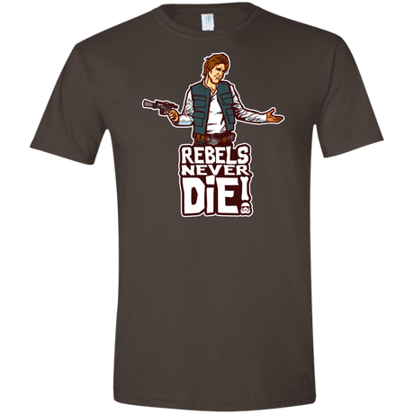 T-Shirts Dark Chocolate / S Rebels Never Die Men's Semi-Fitted Softstyle