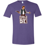 T-Shirts Heather Purple / S Rebels Never Die Men's Semi-Fitted Softstyle