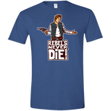 T-Shirts Heather Royal / X-Small Rebels Never Die Men's Semi-Fitted Softstyle