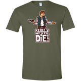 T-Shirts Military Green / S Rebels Never Die Men's Semi-Fitted Softstyle