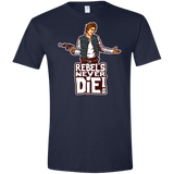 T-Shirts Navy / X-Small Rebels Never Die Men's Semi-Fitted Softstyle