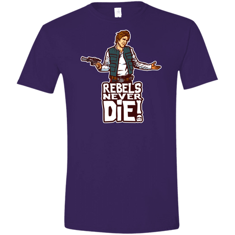 T-Shirts Purple / S Rebels Never Die Men's Semi-Fitted Softstyle