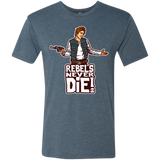 T-Shirts Indigo / S Rebels Never Die Men's Triblend T-Shirt