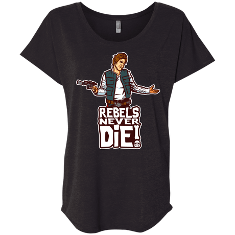 T-Shirts Vintage Black / X-Small Rebels Never Die Triblend Dolman Sleeve