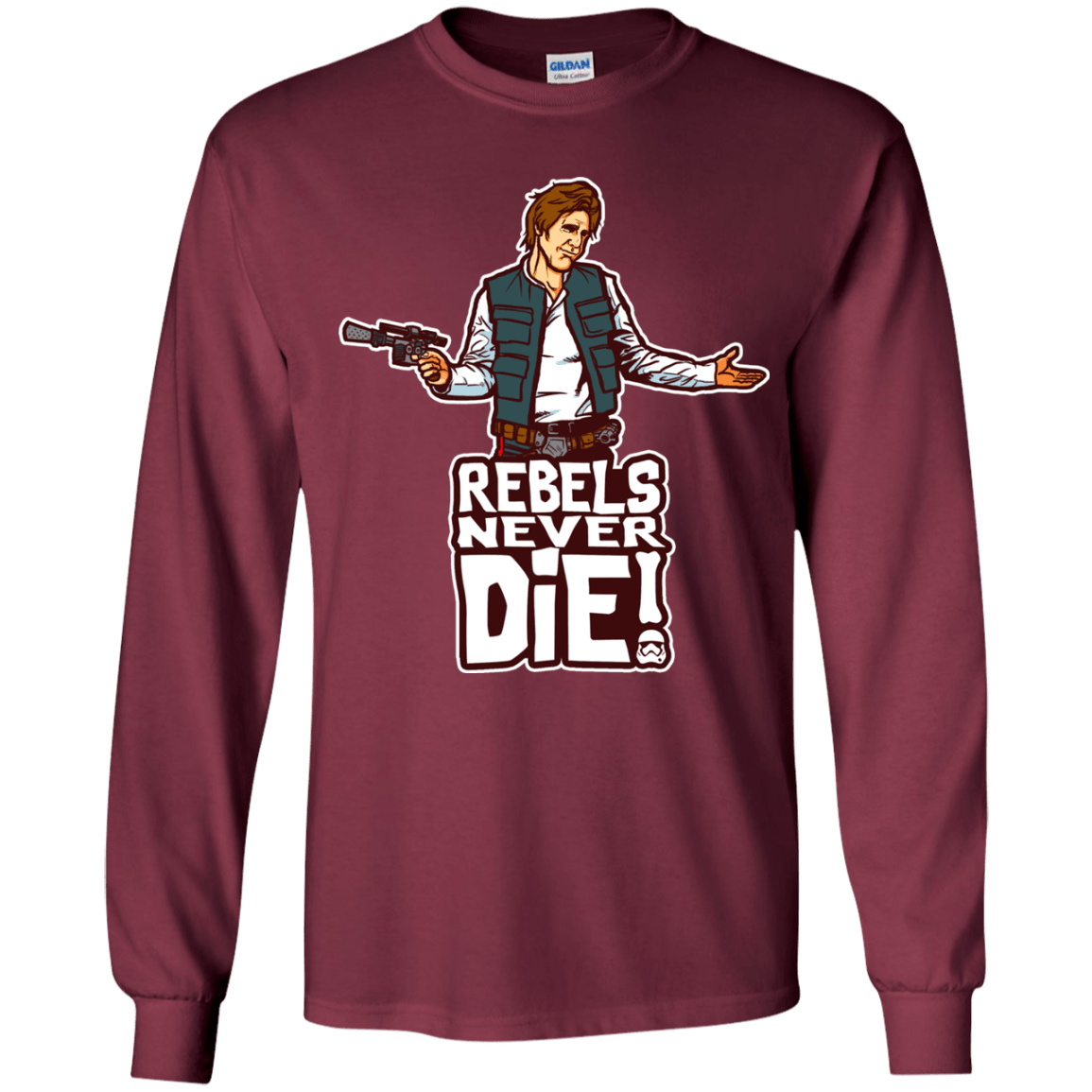 T-Shirts Maroon / YS Rebels Never Die Youth Long Sleeve T-Shirt