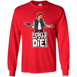 T-Shirts Red / YS Rebels Never Die Youth Long Sleeve T-Shirt