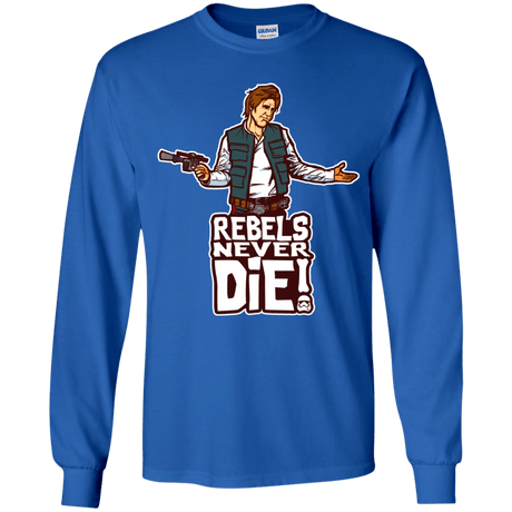 T-Shirts Royal / YS Rebels Never Die Youth Long Sleeve T-Shirt