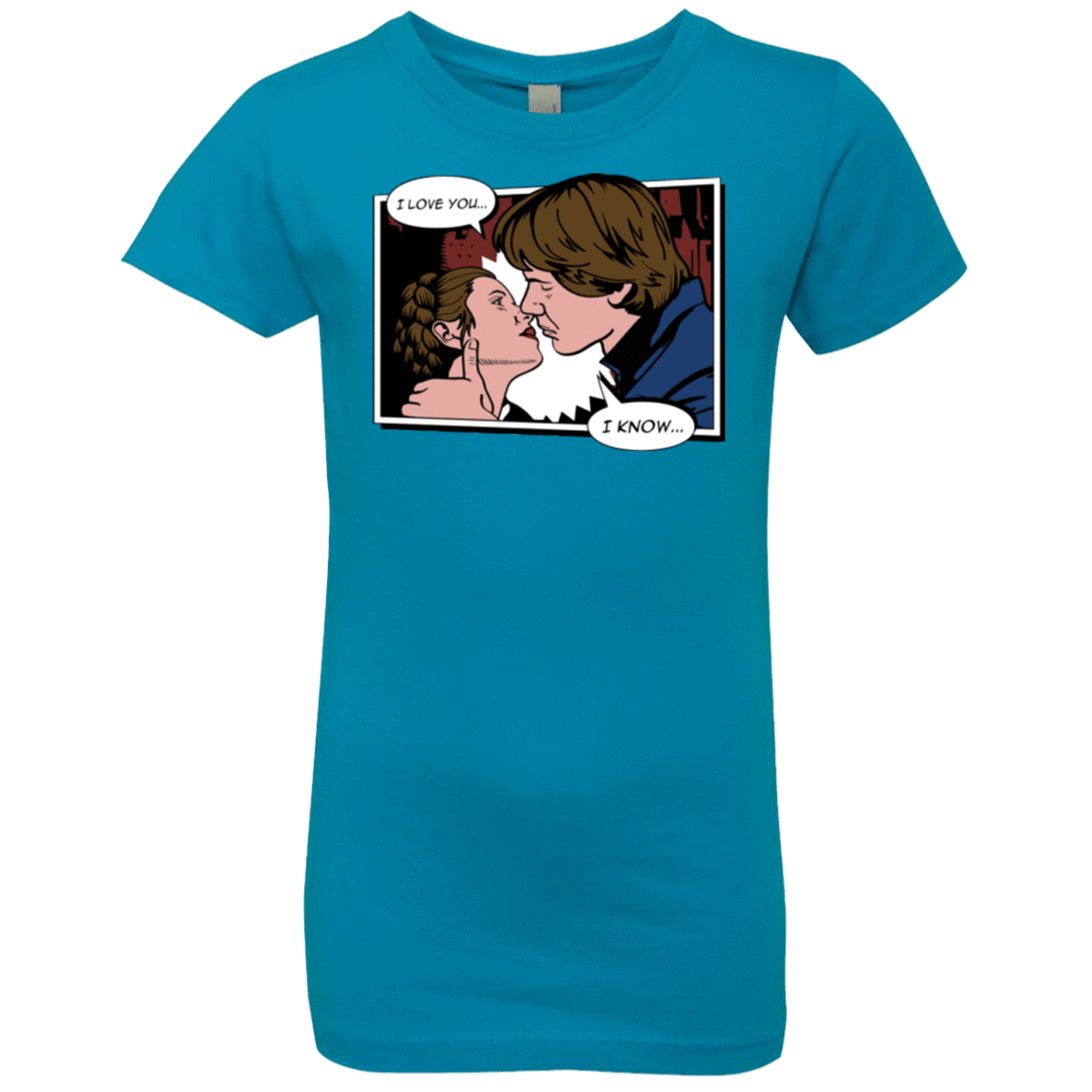 T-Shirts Turquoise / YXS Rebelstein Kiss Girls Premium T-Shirt