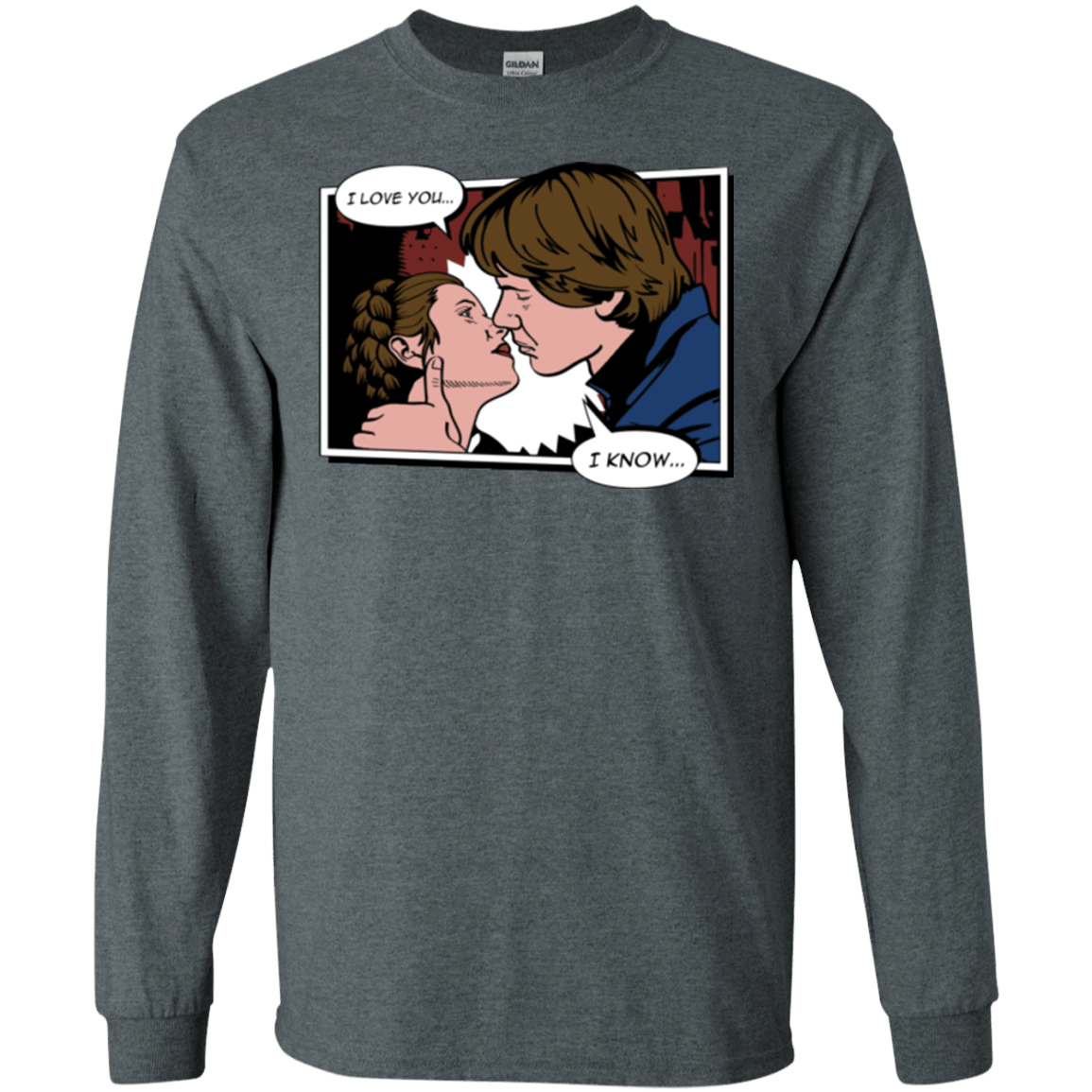 T-Shirts Dark Heather / S Rebelstein Kiss Men's Long Sleeve T-Shirt