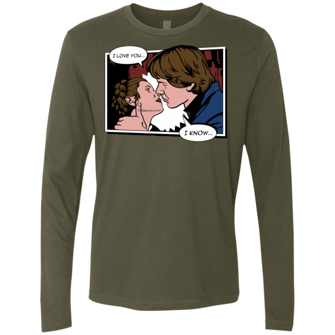 T-Shirts Military Green / S Rebelstein Kiss Men's Premium Long Sleeve