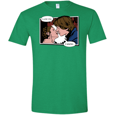 T-Shirts Heather Irish Green / S Rebelstein Kiss Men's Semi-Fitted Softstyle