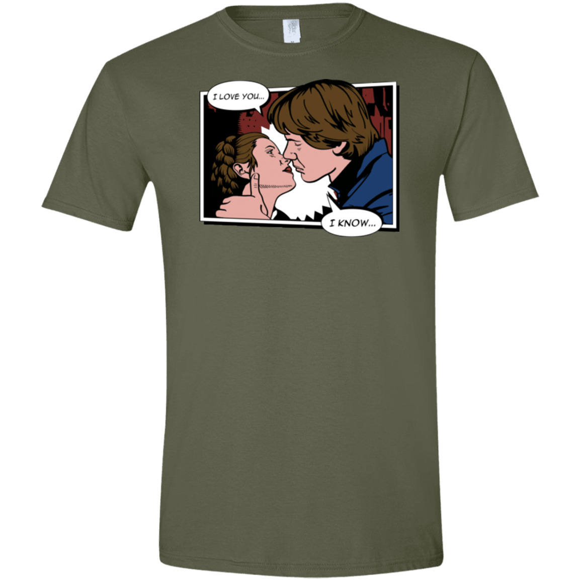 T-Shirts Military Green / S Rebelstein Kiss Men's Semi-Fitted Softstyle