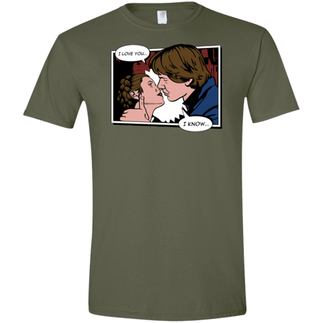 T-Shirts Military Green / S Rebelstein Kiss Men's Semi-Fitted Softstyle