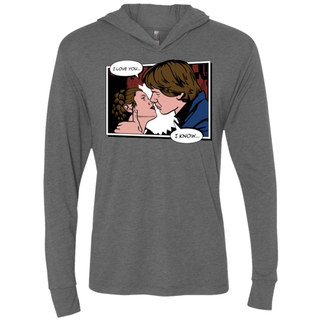 T-Shirts Premium Heather / X-Small Rebelstein Kiss Triblend Long Sleeve Hoodie Tee